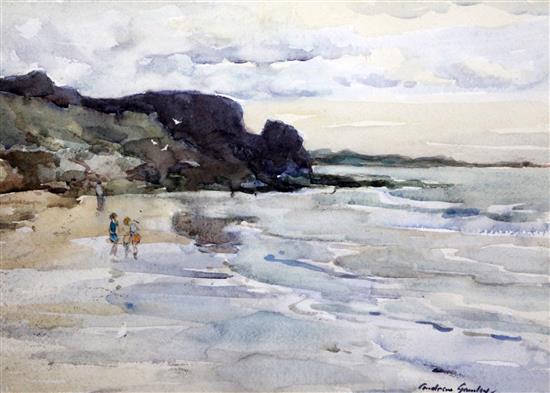 Andrew Gamley (1869-1949) West Shore, Gullane and East Shore, Gullane, 10.5 x 15in.